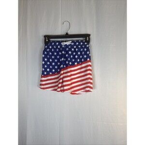 SHEIN Boys American Flag Swim Trunks Size 7Y NWOT